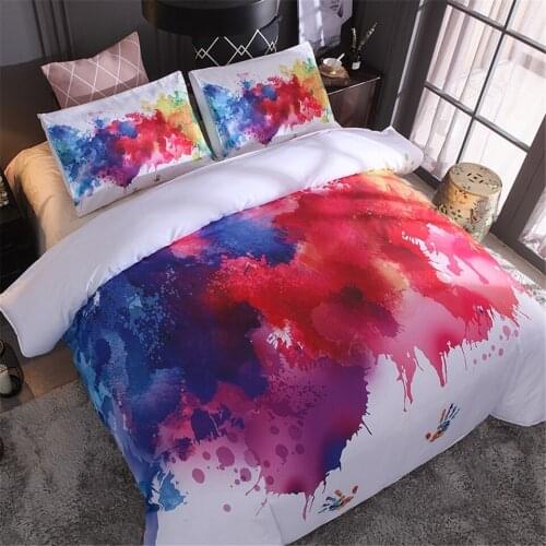 Colorful Bedding Set King Queen Duvet Cover Set With Pillowcase Comforter Bedding Set AF01