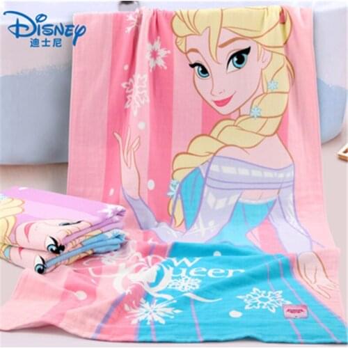 Disney Kids 100% Cotton Bath Towel Mickey Frozen Children Beach Towel Soft Absorbent 70x140cm Bathroom Towel