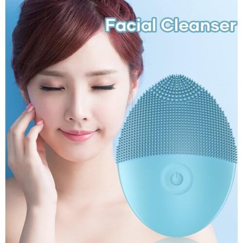 Facial Electric Cleansing Brush Made With Ultra Hygienic Soft Silicone Waterproof Face Brush For Deep Cleansing Skin Care -VL16