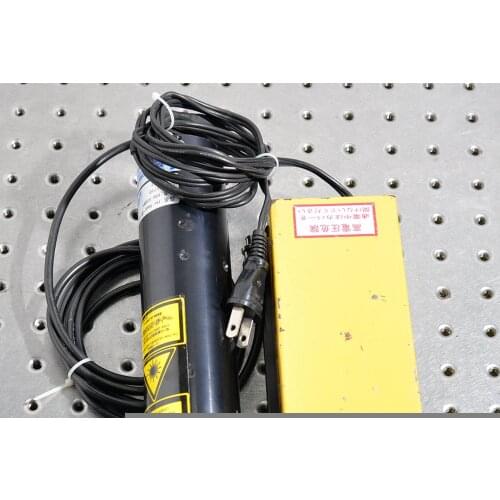 HE-NE HN-510P laser 2mW 632.8nm with power supply PS-070 110V, the power host key is cut off inside, the power is normal