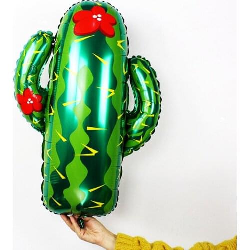 Toy balloon cactus shape balloon summer forest party holiday birthday decoration aluminum foil balloon wholesale