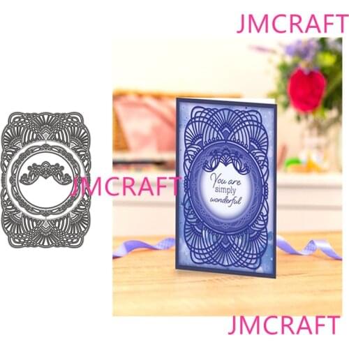JMCRAFT Rectangle Lace Border Embellishment #3 Metal Cutting Die For Scrapbooking Practice Hands-on DIY Album Card Handmade Tool