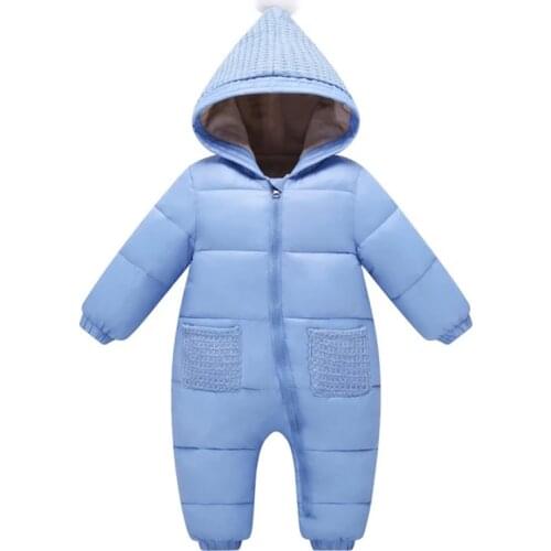 Winter Baby Clothes Hooded Rompers For Baby Boys Girls 3 6 12 18 24 Month Toddler Warm Thick Romper NewBorn Wear Infant Jumpsuit