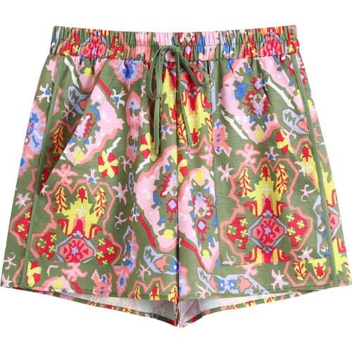 JC · KILIG 2021 Summer New Womens Fashion Print Casual Shorts B1740