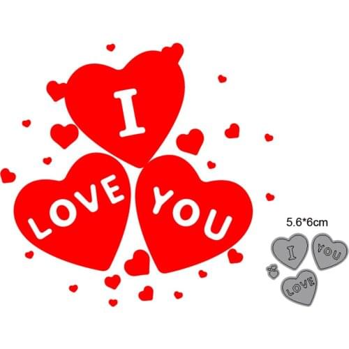 Heart I Love You New 2021 Metal Cutting Dies for DIY Scrapbooking Paper and Card Making Decorative Embossing Dies Craft dies
