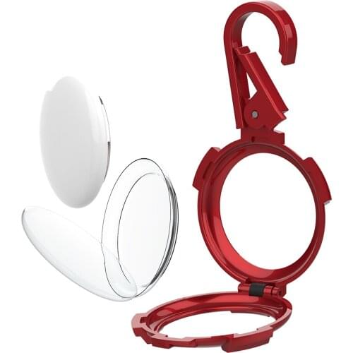 Metal Case Protective Cover Compatible with Airtag with Keychain Hook Safety and Lightweight Mini Easy to Carry DU55