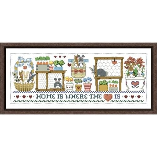 Home is where the love is cross stitch kit aida fabric 18ct 14ct 11ct unprint canvas cotton thread embroidery needlework sets