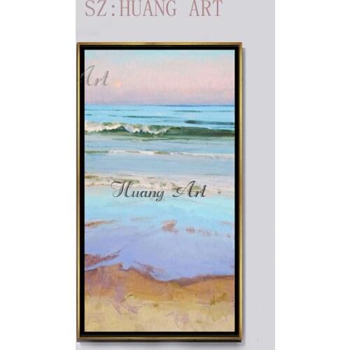 Wholesale High Quality Modern Seaside Seaside Wave For Wall Decoration Green Waves Sea Painting The hall decoration The corridor