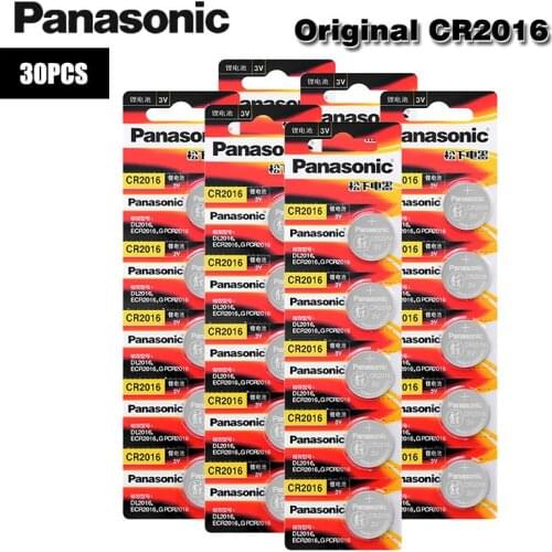 PANASONIC cr2016 30pcs original brand new battery for 3v button cell coin batteries for watch computer cr 2016 Suitable Watch