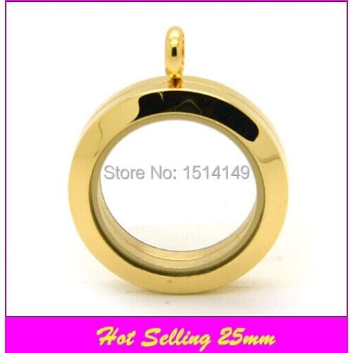 Hot Selling 316l stainless steel floating locket screw open gold floating charm locket pendant