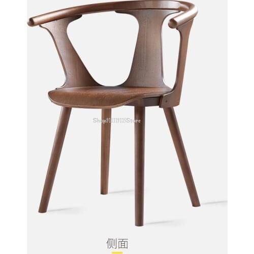 Nordic Designer Solid Wood Chair Leisure Negotiation Tea Chair Circle Chair Restaurant Bar Coffee Shop Modern Milk Tea Shop Chai
