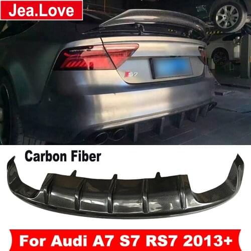 DTM Style Carbon Fiber Material Rear Bumper Lip Diffuser Tail Decoration For Audi A7 S7 RS7 Sport Car Styling 2013