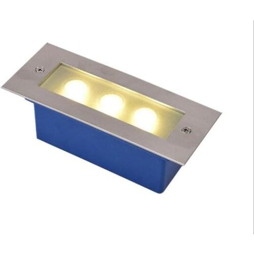 LED stair light 3W recessed buried floor lamp outdoor Landscape embedded spotlight aisle stair step wall light AC110 220V DC12v