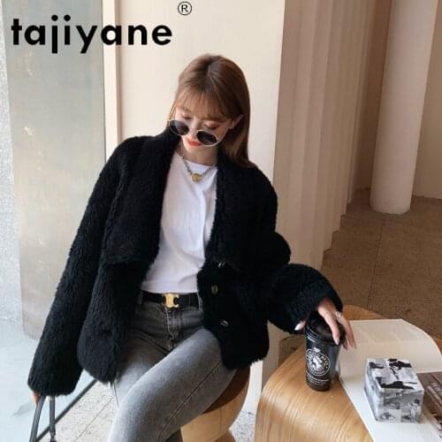 Tajiyane Womens Jacket 2020 Winter Clothing Women 100% Wool Jackets Woman Coats Elegant Sheep Fur Coat Abrigos Mujer TN1485