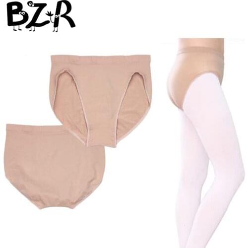 Girl Dance Underwear Professional Nude Ballet Briefs Underwear Skin Cotton Spandex Gymnastics Aerobics Ballet Pants For Dancing