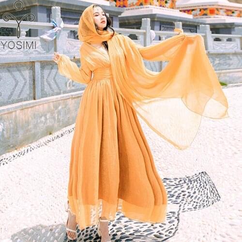 YOSIMI Yellow Summer Dresses