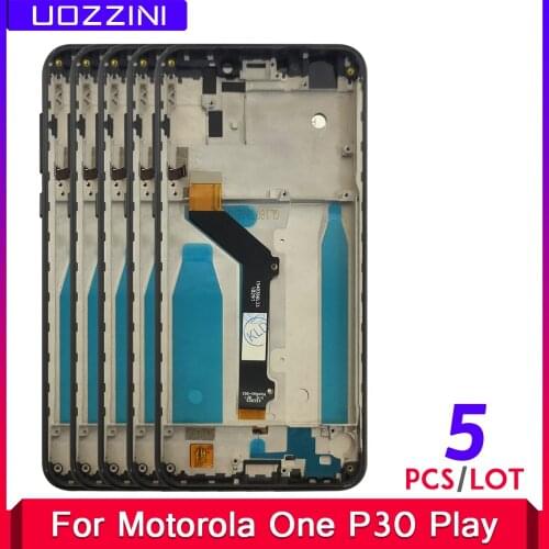 5 Pcs/Lots For Motorola Moto One P30 Play XT1941-1 XT1941-3 XT1941-4 LCD Display Touch Screen Assembly With/No Frame Replacement
