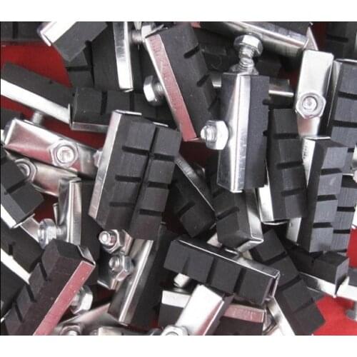 1 Pair Vintage Classic Road Mountain Bicycle Cycling Bike Braking V-Brake Pads Blocks Holder Shoes Rubber MTB Hybrid Parts 40mm