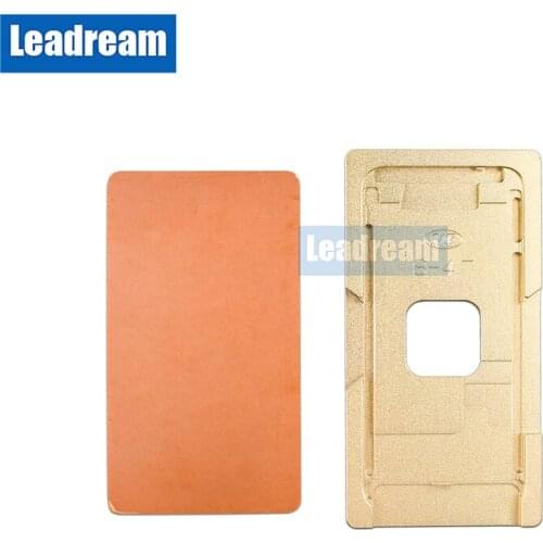 20pcs For iPhone 6S LCD Outer Glass Laminating Mold Mat For iPhone 7 7P UV Glue Positioning Alignment Laminator Metal Mould Mat