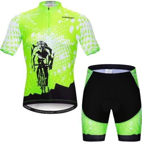 2021 Short Sleeve Cycling Jersey Sets Men Bike Clothing Breathable Anti-UV Bicycle Wear MTB Clothes Sportswear Suit Maillot Ropa