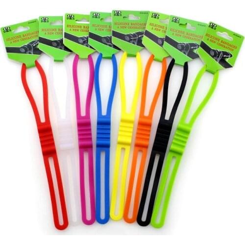 3 PCS Silicon Strap Mountain Road Bike Torch Phone Flashlight Bands Elastic Bandage Bicycle Light Mount Holder Bike Accessories