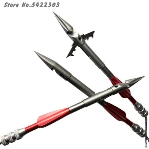 5/10pcs high quality stainless steel arrow bow and arrow missile head shot fish dart hunting shooting slingshot darts