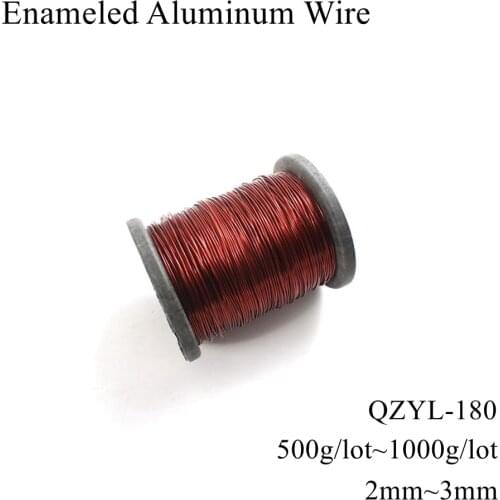 2mm 2.2mm 2.24mm 2.5mm 2.6mm 2.8mm 3mm QZYL-180 Enameled Aluminum Wire Magnetic Enamel Coil Wires Winding Magnet Cable