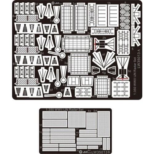 AM-WORKS NW35013 1/350 WWII IJN Shipboard Radars - Upgrade Detail Set