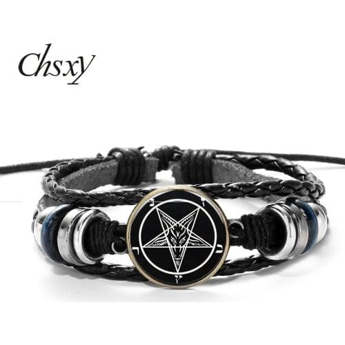 CHSXY Men's Leather Bracelets