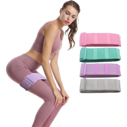 Adjustable Non-slip Resistance Band Yoga Thickened Beautiful Buttocks Ring Tension Band Pilates Elastic Bands Training Equipment