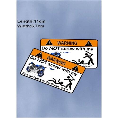 KODASKIN Motorcycle Cheap 2D Creative Warning Sticker Decal for R1 XMAX SMAX TMAX MT-09