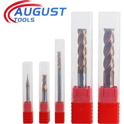 AUGT HRC60 End Mill Keyseat Cutter Milling Cutter Alloy Coating Tungsten Cobalt Steel Cutting Tool CNC Maching Wood Metal Endmil