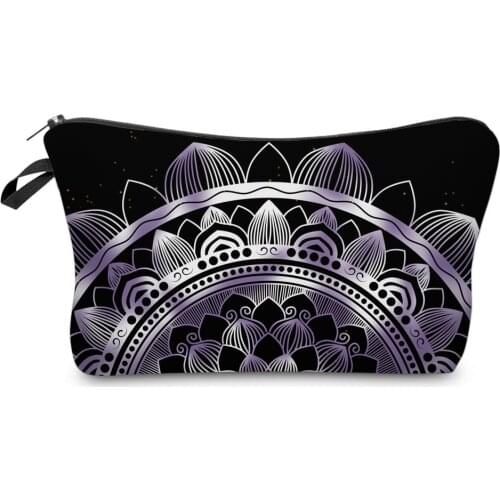 Cosmetic Women 2020 New Fashion Makeup Bags Girl Cosmetic Toiletry Multifunctional Zipper Pouch Travel Organizer Mandala Flower