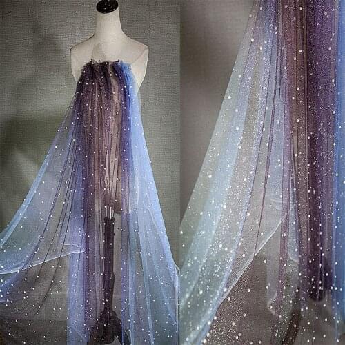 Dress handmade materials DIY crafts lace fabric 150cm wide with pearl needlework sewing accessories lace trim