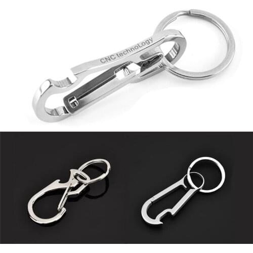 EDC mini Outdoor Camping Climbing hook tactical keyring backpack hang Quickdraw Carabiner Quick Release Keychain Outdoor Tools