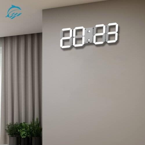 Minimalist Wall Clock Led Living Room Led Digital Wall Clock Electronic Creative Modern Design Zegar Home Decoration JJ60CW