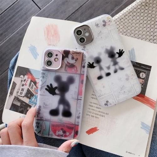 Disney Mickey Mouse Soft Silicone Phone Case for Iphone 12 Pro Max 11 Pro Max XR XS Max 7 8 Plus X Full Body Phone Back Cover