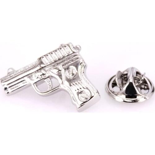 Novelty High-quality pistol Brooch for men lapel pin Successful mens fashion brooches accessories jewelry wholesale