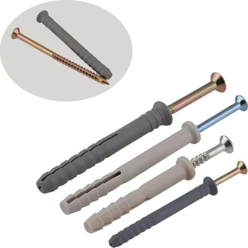 M6 M8 M10 Plastic Expansion Screw Nail Nylon Percussion Expansion Pipe Bolt Metric Wall Plugs Wall Fixings Screws