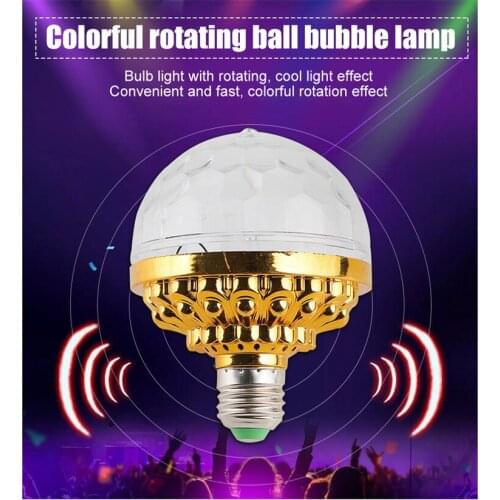 Party Decor 6W Disco Stage Lights E27 Christmas Party KTV Karaoke Decor Lamp Rotating Crystal Magic Ball Colorful Light Birthday
