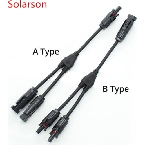 2 in 1 Solar Solar Connector Parallel branch Connector Male to Female Solar Parallel Connector DIY Solar Kits System