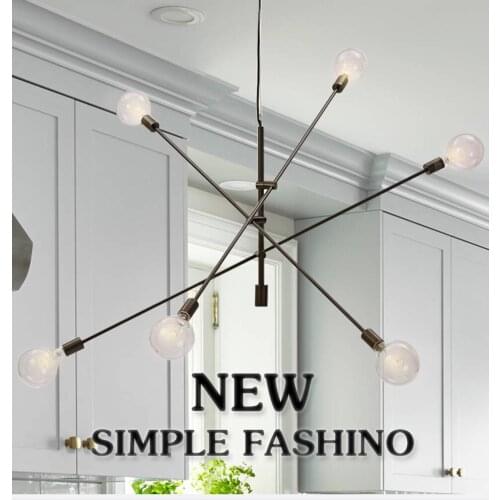 Modern Pendant Lights Hanging Lamp E27 Black Gold Nordic Pendant Lamp Ceiling Bar Living Dining Room Decoration Kitchen Fixtures