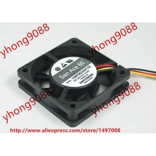 SANYO DENKI 109P0624M709 DC 24V 0.04A 60x60x15mm Server Cooling Fan