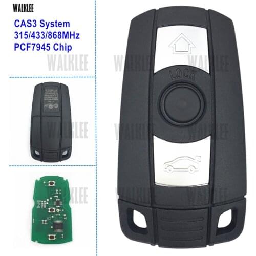 WALKLEE Remote Smart Key Suit for BMW CAS3 System 1/3/5/7 Series X5 X6 Z4 315LP 315MHz 433MHz 868MHz Optional PCF7945 Chip