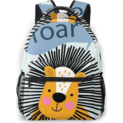 Backpack Women Shoulder Bag For Teenage Girls Cute Lion Bagpack Female Ladies School Backpack