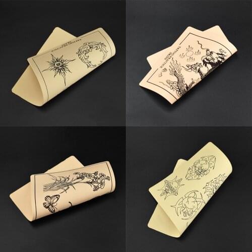 1pc Tattoo Practice Skin Double Pattern Design Tattoo Beginner Skin Practice Blank Double Sides Fake Skin Tattoo Supplies Tool