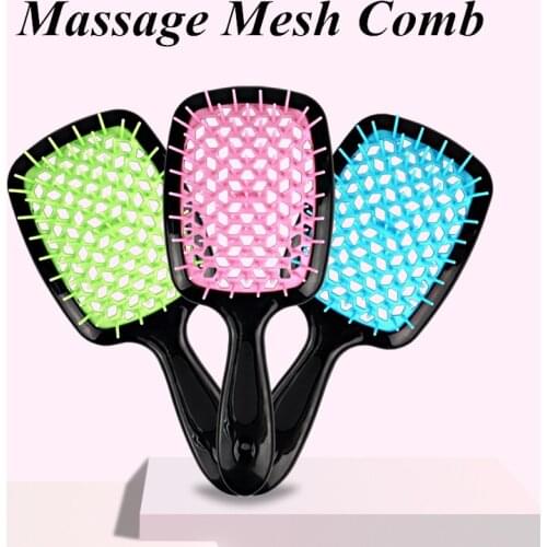 1PC Hair Brush Scalp Massage Grid Comb Women Hairbrush Wet Curly Health Care Comb for Salon Hairdressing Styling Tool G0716