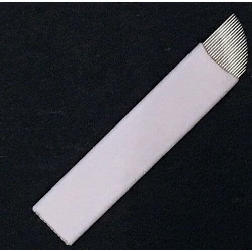 100Pcs 0.18mm Permanent Makeup Eyebrow Flex 12 14 18 21 Pins Tattoo Needle Blade For 3D Microblading Lamina Dlade Agulhas Tebori
