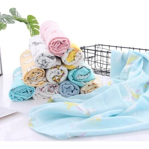 120*120 Muslin Newborn Soft Swaddles Baby Blankets Organic Cotton Baby Bedding Wrap Bath Towel Swaddle