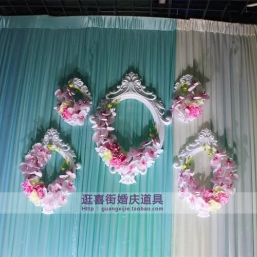 2 sets/ lot Wedding Flower decoration Wall mounted Flower Wall decor flower frame Wall decor Wedding Decoration 12pcs/lot